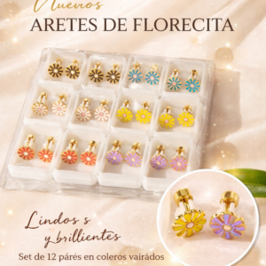 ✨ Aretes florecita - Varios colores