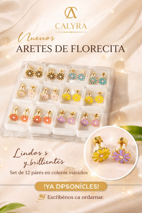 ✨ Aretes florecita - Varios colores