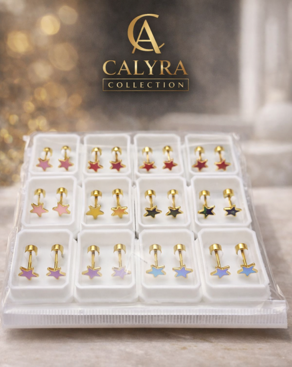 Aretes con diseño de estrella