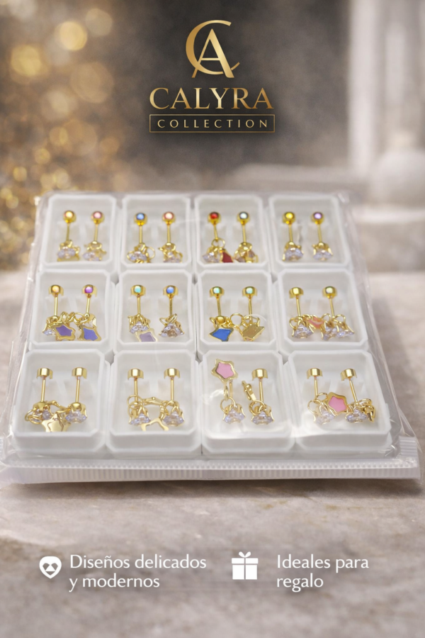 Aretes con diseños y colgantes