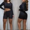 ✨ Conjunto Short Manga Larga – Talla Única by Calyra ✨