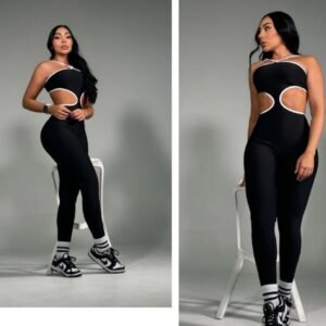 Vestido Black & White Cutout – Talla Única by Calyra